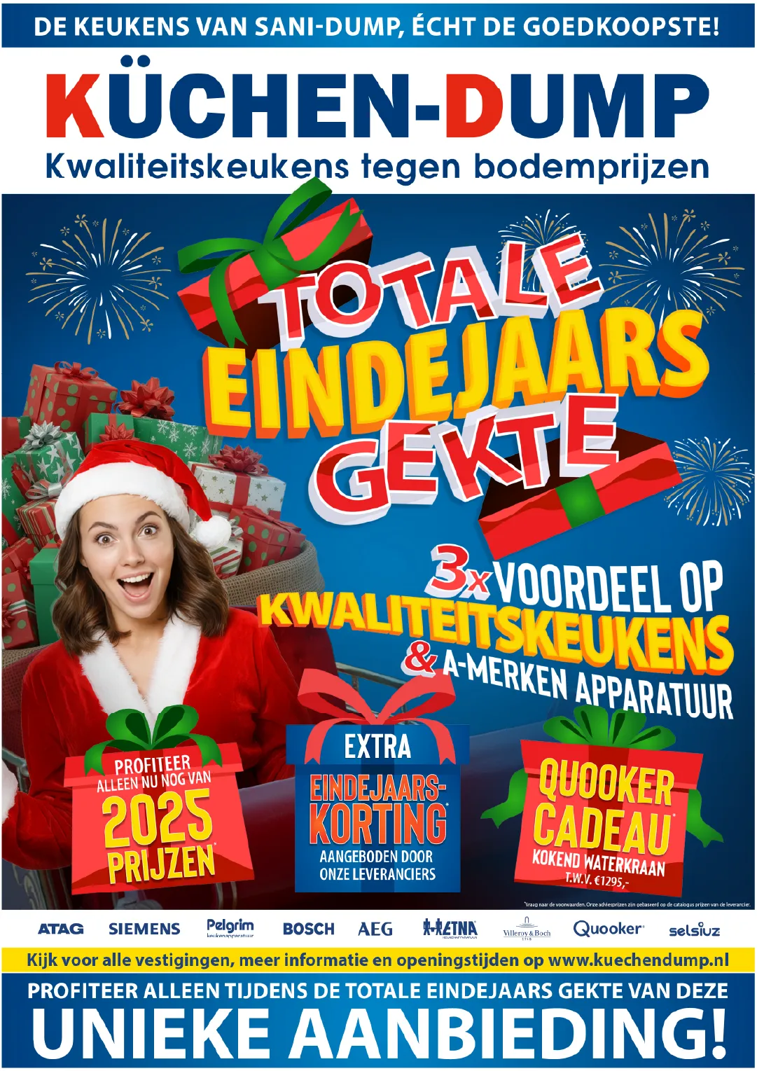 FG-Groep Kuchen-Dump eindejaarsgekte campagneposter