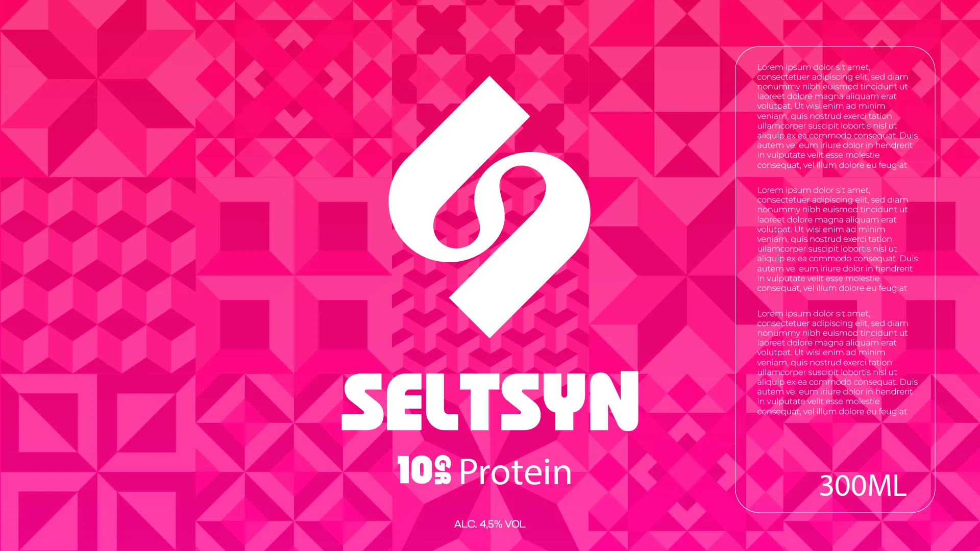 Seltsyn warm oranje verpakkingsconcept met logo en blikje