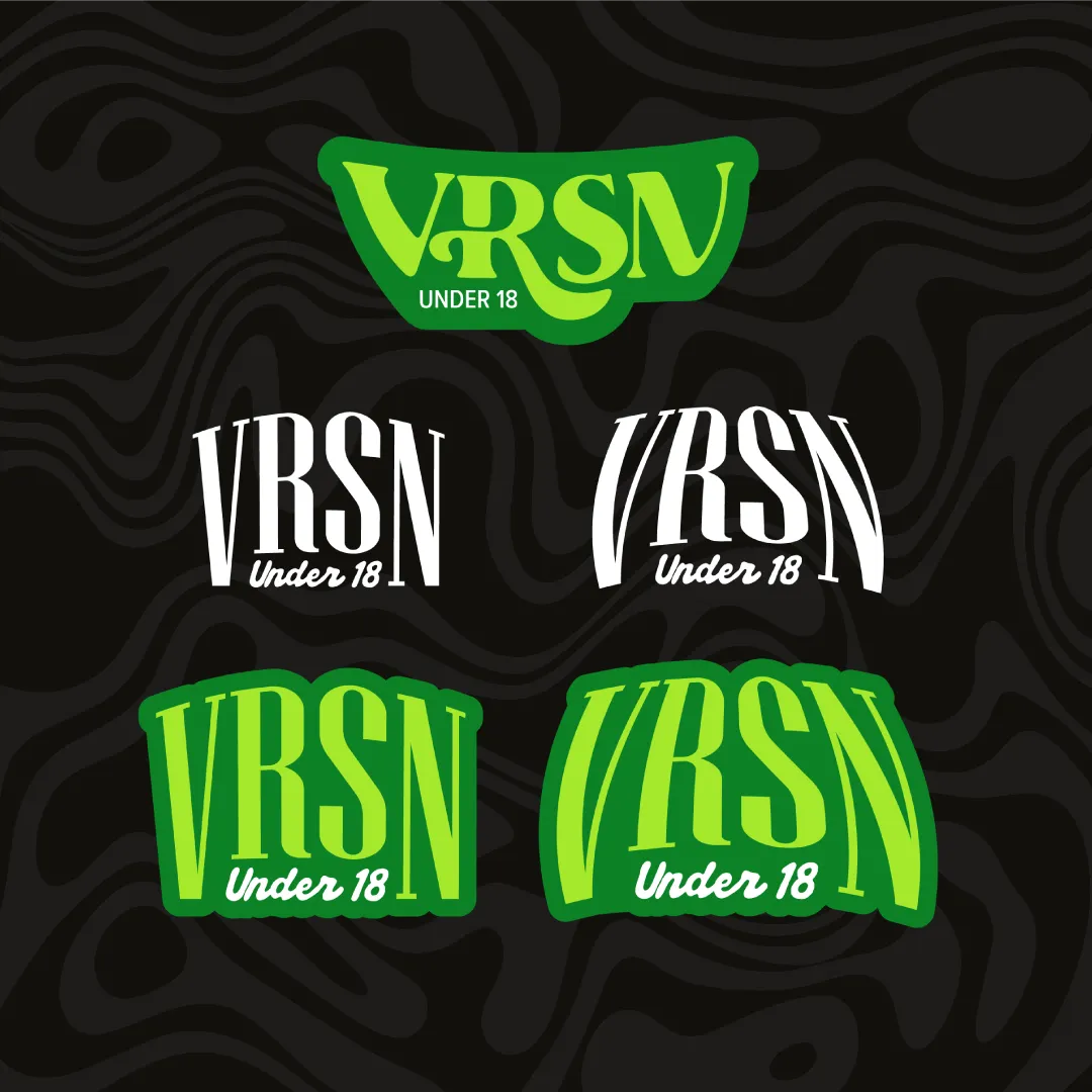 Verfijning van het VRSN Under 18 logo in groen en wit